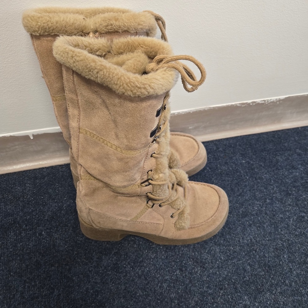 Tan Suede Vintage Women's Boots